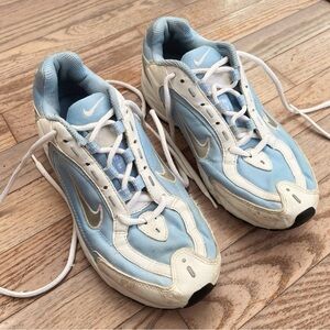 Nike Light Blue and White Running Sneakers, women’s 7.5